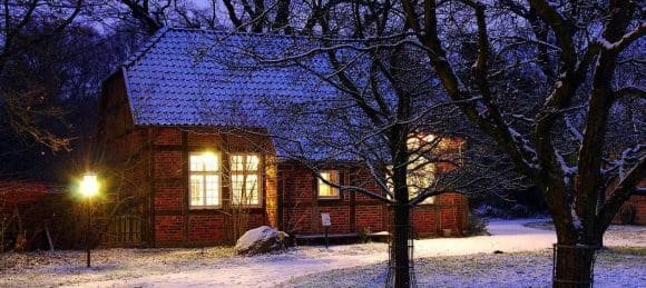 Das Mühlenhof Freilichtmuseum bei Nacht