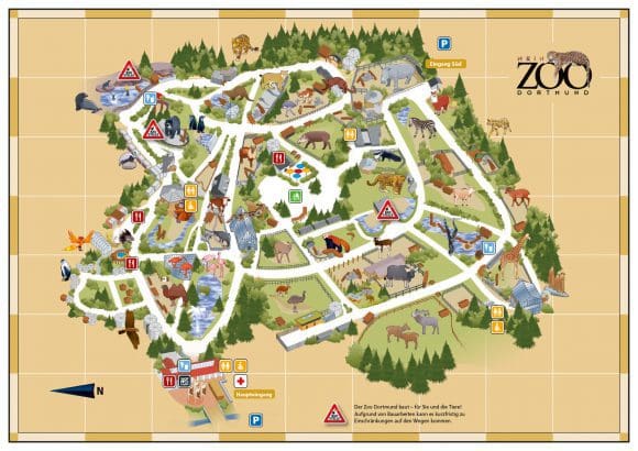 Zoo Dortmund Übersichtskarte