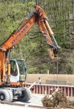 Die Bauarbeiten am Fundament des neuen Eingangs haben begonnen. Foto: LWL