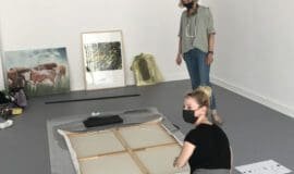 Aufbau der Ausstellung "Ver-rückt" in Siegens Städtischer Galerie Haus Seel - Foto ASK
