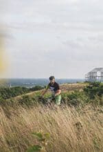 Ein Mountainbiker auf dem Sparkassentrail auf der Halde Norddeutschland - Foto RTG / Tönnissen