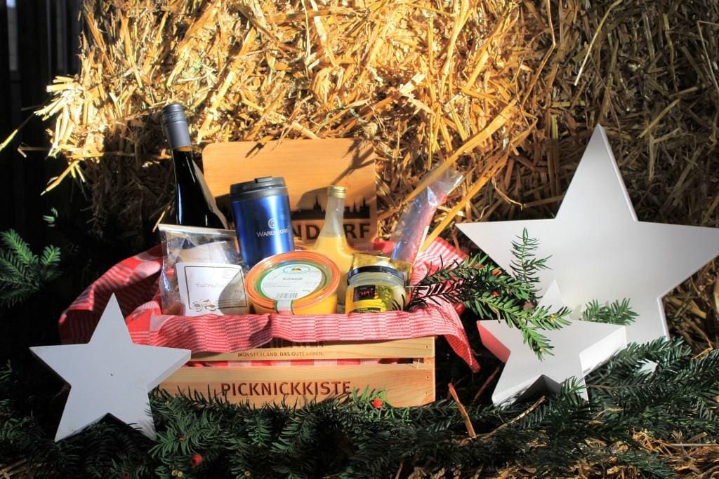 Picknickkiste als Geschenk zu Weihnachten