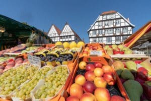 Am Sonntag, 4. September, lädt die Hansestadt Soest zum Bördebauernmarkt in die Altstadt.. Foto - Wirtschaft & Marketing Soest GmbH