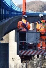 Bautechnische Kontrolle an der A45-Rahmedetalbrücke. Im Dezember 2021 wurden Schäden festgestellt, die eine Sperrung des Brückenbauwerkes zur Folge hatten - Foto Autobahn Westfalen