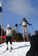 Szene aus dem 16. Nostalgie Skirennen 2019 auf der Postwiese in Neuastenberg - Foto postwiese.de