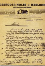 So sah vor 100 Jahren bei Gebrüder Nolte in Iserlohn der erste Lehrvertrag aus. Der erste "Lehrling" startete 1922 im Autohaus seine berufliche Zukunft - Foto Gebrüder Nolte