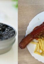 Kaviar und Currywurst mit Fotos von Bild von Zarah auf Pixabay und Iren auf Pixabay - Montage tfw