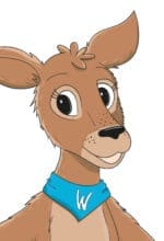 Das ist Waltraut. Das Reh ist das neue Winterberg-Maskottchen.