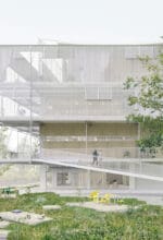 Außenansicht: Die Arbeit des Büros FAKT/Gustav Düsing gehört zu den Entwürfen, die es bei der Neuen Architekturschule Siegen in die nächste Runde geschaft haben - Bild FAKT/Gustav Düsing