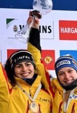 Jessica Degenhardt und Cheyenne Rosenthal beim Weltcup Finale im Februar 2023 in Winterberg - Foto Dietmar Reker
