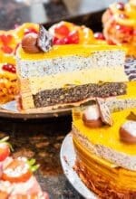 Mango Mohn Torte aus der Konditorei Spetsmann in Iserlohn. Die Torte der Woche ist eine Kreation aus westfälischen und tropischen Zutaten - Foto Konditorei Spetsmann