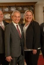 Die Hotelierfamilie Deimann: Jochen, Theo, Eva und Andreas Deimann - Foto Hotel Deimann