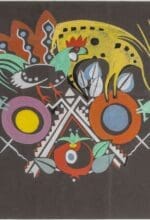 Heinrich Campendonk, Das gelbe Tier, um 1913, Gouache über Bleistift auf schwarzem Papier, 48,5 × 57,5 cm, Privatsammlung, Dauerleihgabe im Museum Penzberg – Sammlung Campendonk, © VG Bild-Kunst Bonn 2025