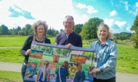 Kunstgenuss zwischen den Burgen Lüdinghausens 459_Kunst im Park LH 2025 vlnr Svenja Milski, Frans Maris, Swenja Janning ©Kreis Coesfeld, Lukas Bertels