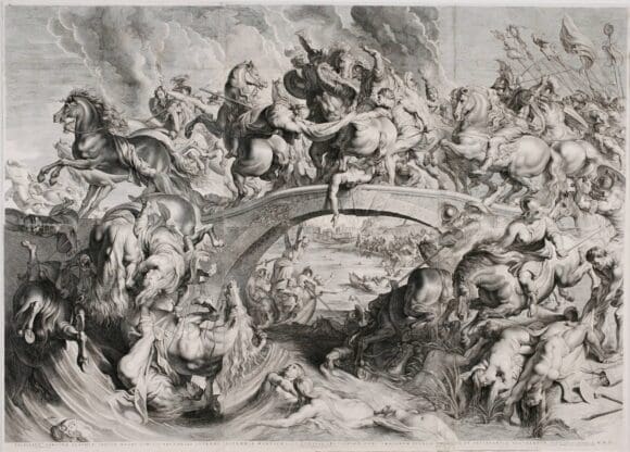 Amazonenschlacht ist eine der Rubens-Radierungen, die in der Ausstellung MUT. Rubensgrafik III im Siegerlandmuseum zu sehen sind - Bild Siegerlandmuseum