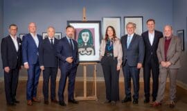 Kunstmuseum Pablo Picasso feiert Jubiläum Museumsleitung, Kuratorium und Stifter des Picasso-Museums