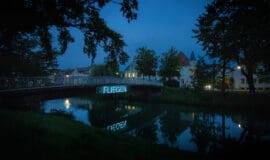 Auf der Lichtpromenade in Lippstadt entstand 2013 ein einzigartiger Lichtkunstweg. Die Lichtpromenade ist Teil des überregionalen Kulturprojekts „Hellweg – ein Lichtweg“ - Foto Pressestelle Stadt Lippstadt