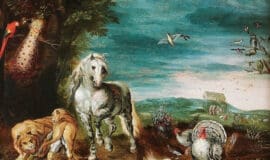 Dürer bis Stubbs: Ausstellung im Pferdemuseum Münster Werkstatt des Jan Brueghel, Paradieslandschaft mit dem Auszug der Arche Noah, o. D. © Michael Imhof Verlag