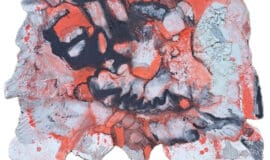 "Vielleicht" - neue Ausstellung in der SO66 Annette Hinricher_Vielleicht_Höllenspektakel_Rückseite_zement, Farbpigmente_14,63cmx10,0cm_Foto Hinricher